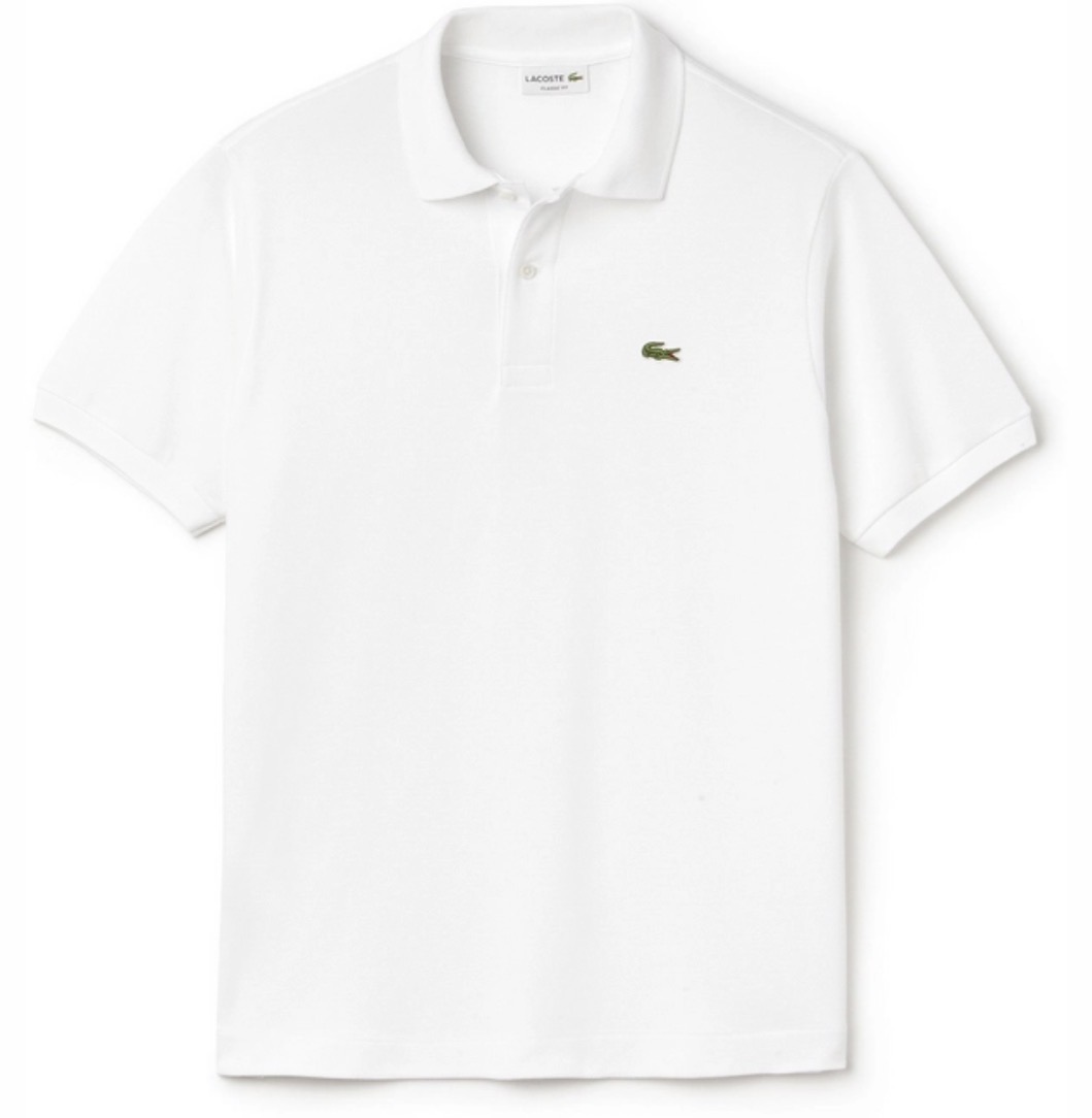 Lacoste — polo shirt wit — maat M