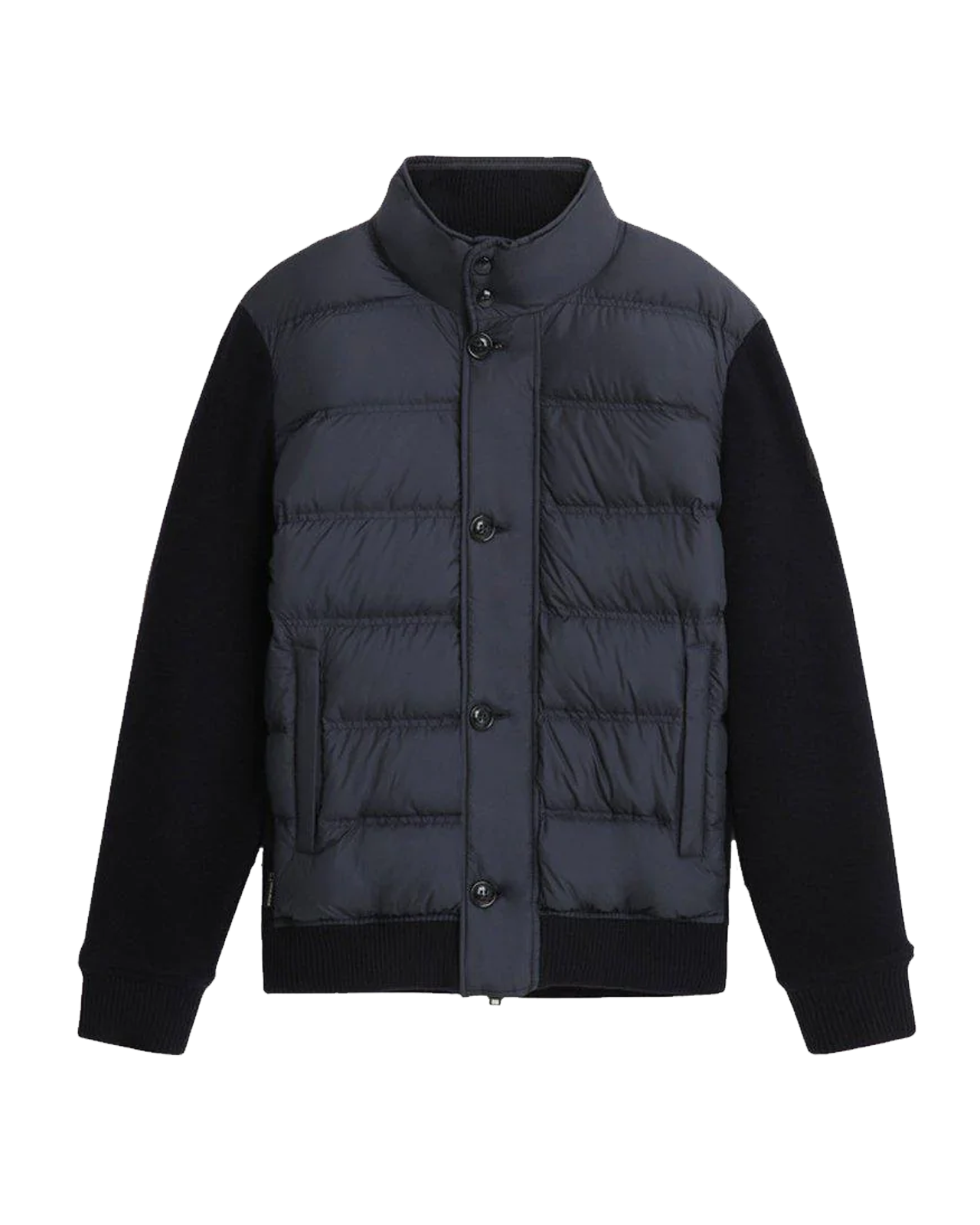 Woolrich — winter Cardigan wol navy blauw — maat L